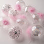 5" Crystal Pink Feather Ornament Assorted Set Of 9