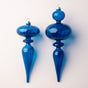 10" Blue Finial Assorted Set Of 2