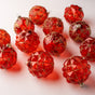 4" Red With Gold Assorted Ornament Set Of 12