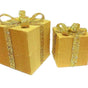 6" & 8" Gold Gift Box With Sequin Bow