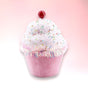 5" Pink Cupcake With Sprinkles Set Of 4