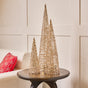 2.5 FT Gold Glittered Battery Operated Cone Tree