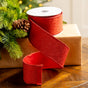 2.5" X 10YD Red Mesh Ribbon With Red Back