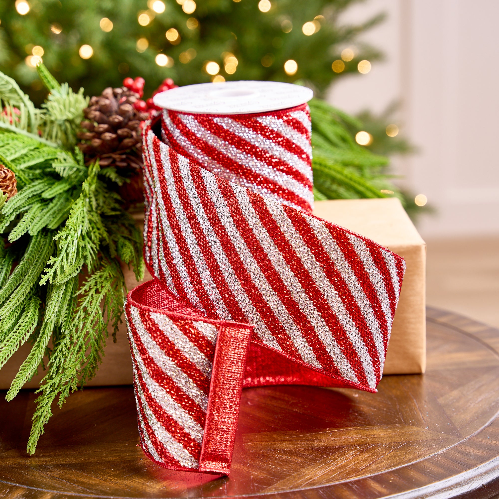 Tinsel and ribbon Christmas tree  Christmas decorations, Beautiful  christmas, Christmas