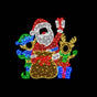 7 FT X 7 FT Red Santa With Elf & Deer LED Photo Op