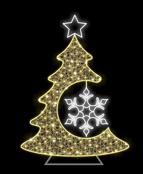 6' LED Tree - Commercial Outdoor Christmas Pole Decoration – Evangeline  Specialties