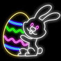 3 FT X 2 FT Multicolor LED Bunny With Egg