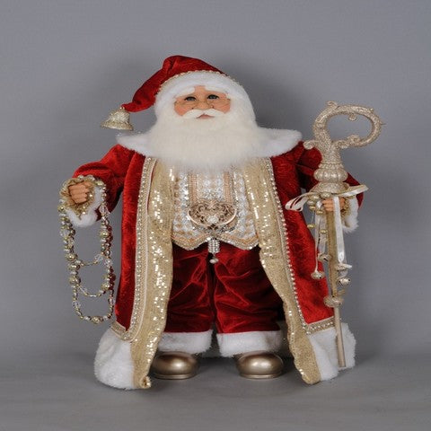 Karen Didion Originals Red & Gold Santa