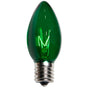 C9 Green Transparent Replacement Bulb 25 Pack