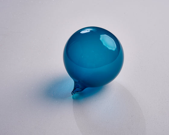 5" Blue Bubblegum Glass Ornament