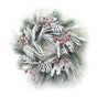24" Snow Pine Wreath Unlit