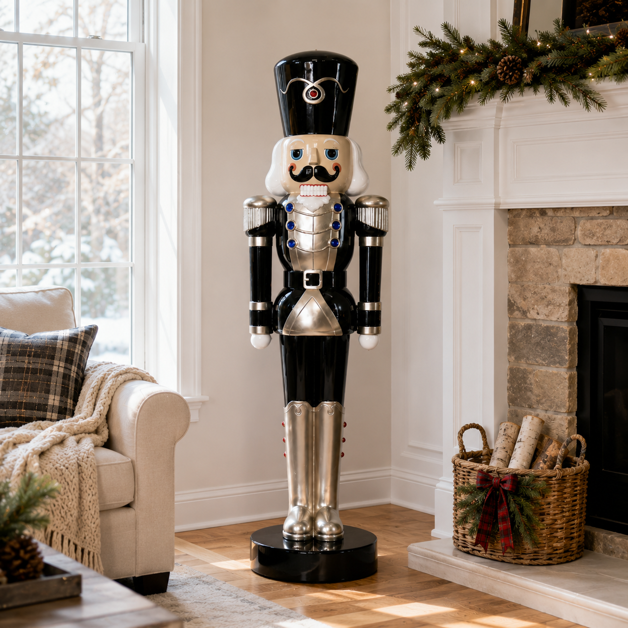 6 FT Black & Gold Nutcracker – The Christmas Palace