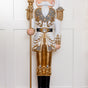 6 FT White & Gold King Nutcracker with Music & Warm White LED Lights