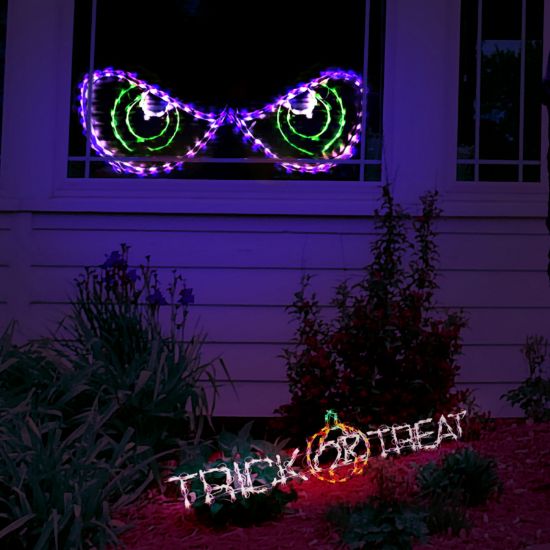 Letrero LED de Halloween de "Dulce o Truco" de 52"