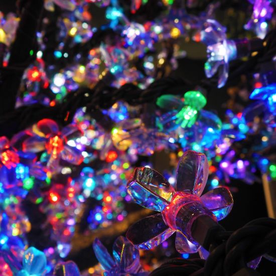 Árbol de cerezo en flor RGBWW dinámico de 7 pies