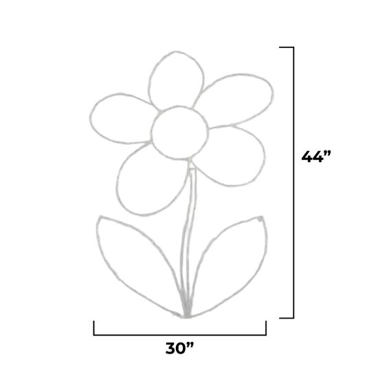 44" 2D Daisy Sign