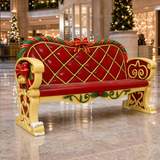7 FT X 4 FT Santa Bench With Bow
