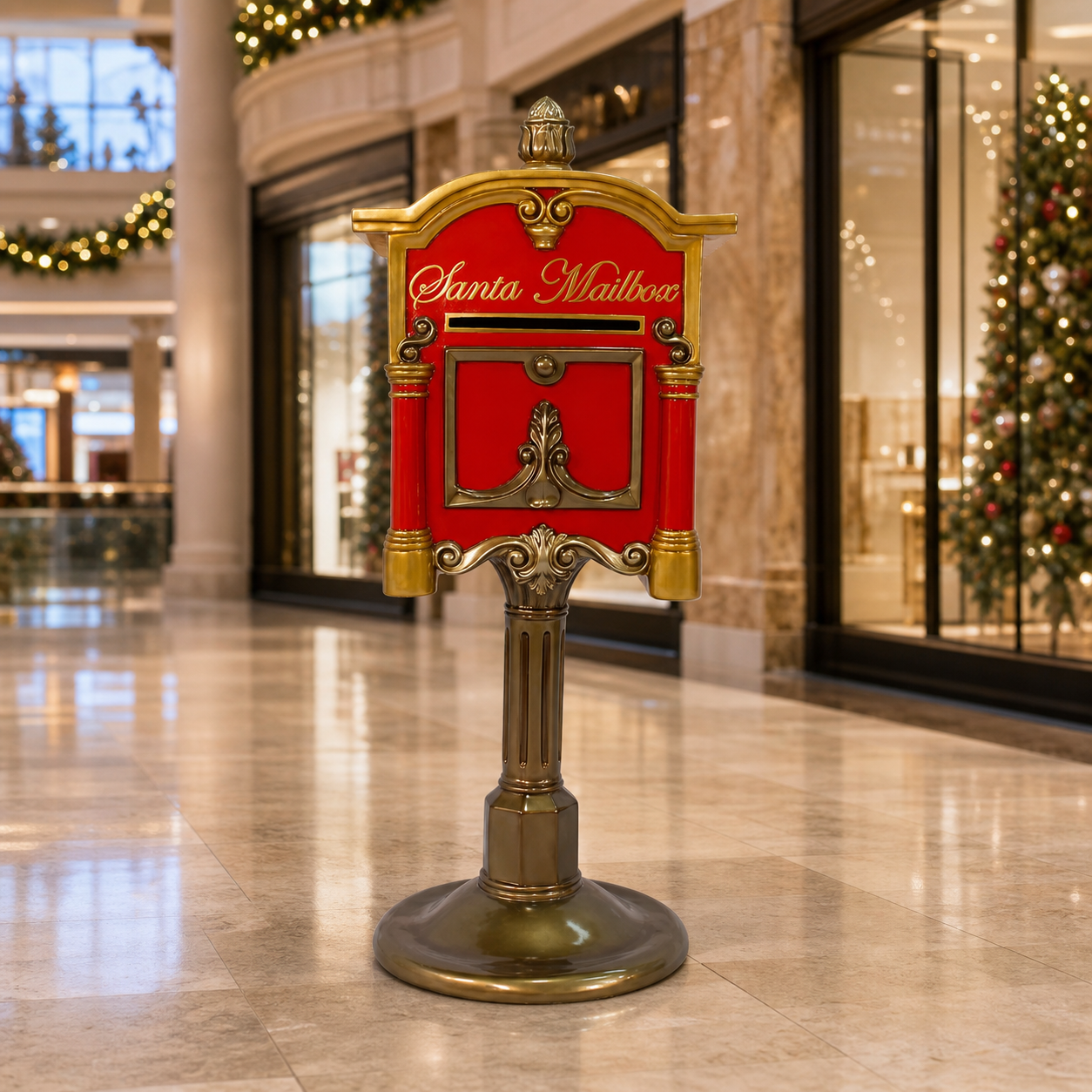 6 FT Santa's Royal Mailbox