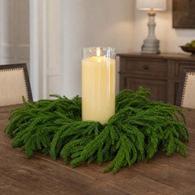 24" Norfolk Centerpiece Single Candle Space