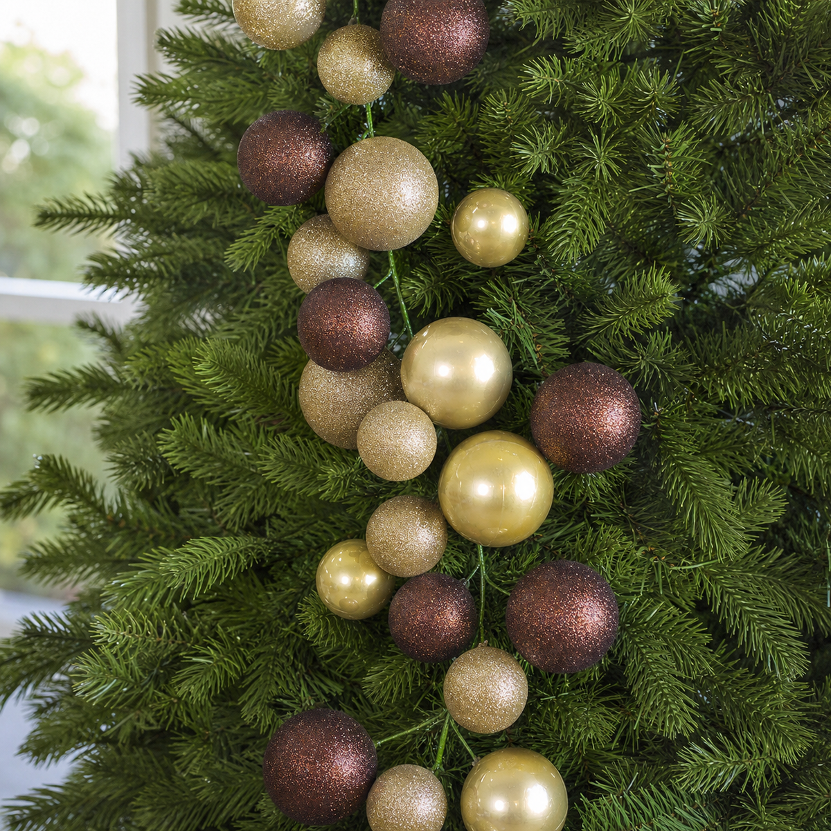 6 FT Champagne & Coffee Ball Garland
