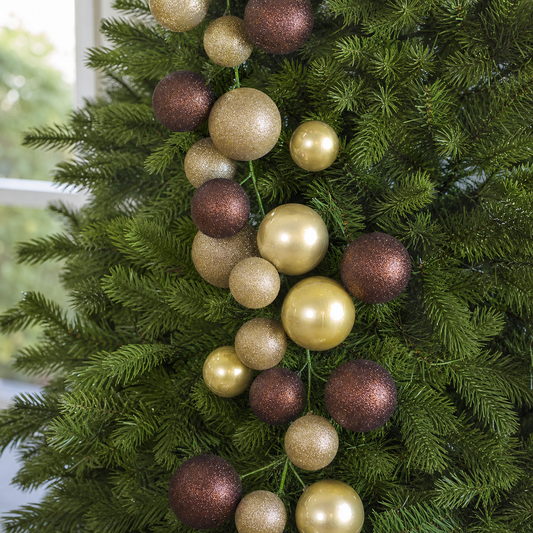 6 FT Champagne & Coffee Ball Garland