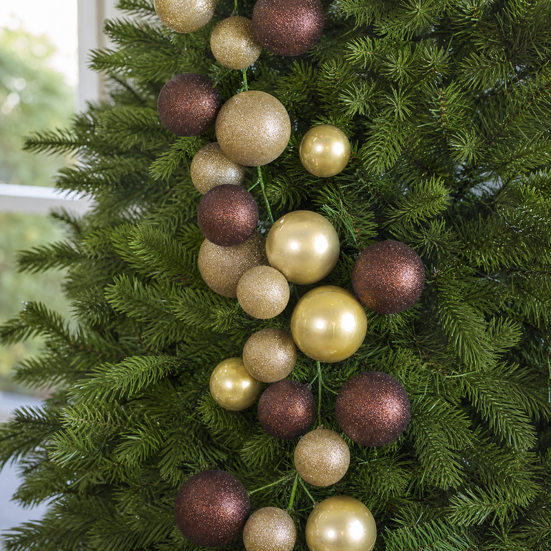 6 FT Champagne & Coffee Ball Garland