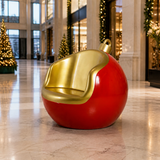 3 FT Red Gold Christmas Ball Seat