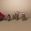 5" Highland Cow With Santa Hat Assorted Set of 3