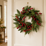 14" Green Red Berry Wreath
