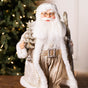 18" Champagne & Silver Standing Santa