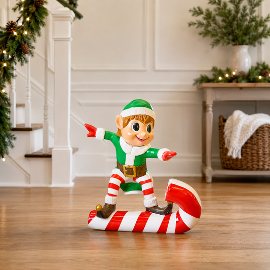 3 FT Elf On Candy Cane