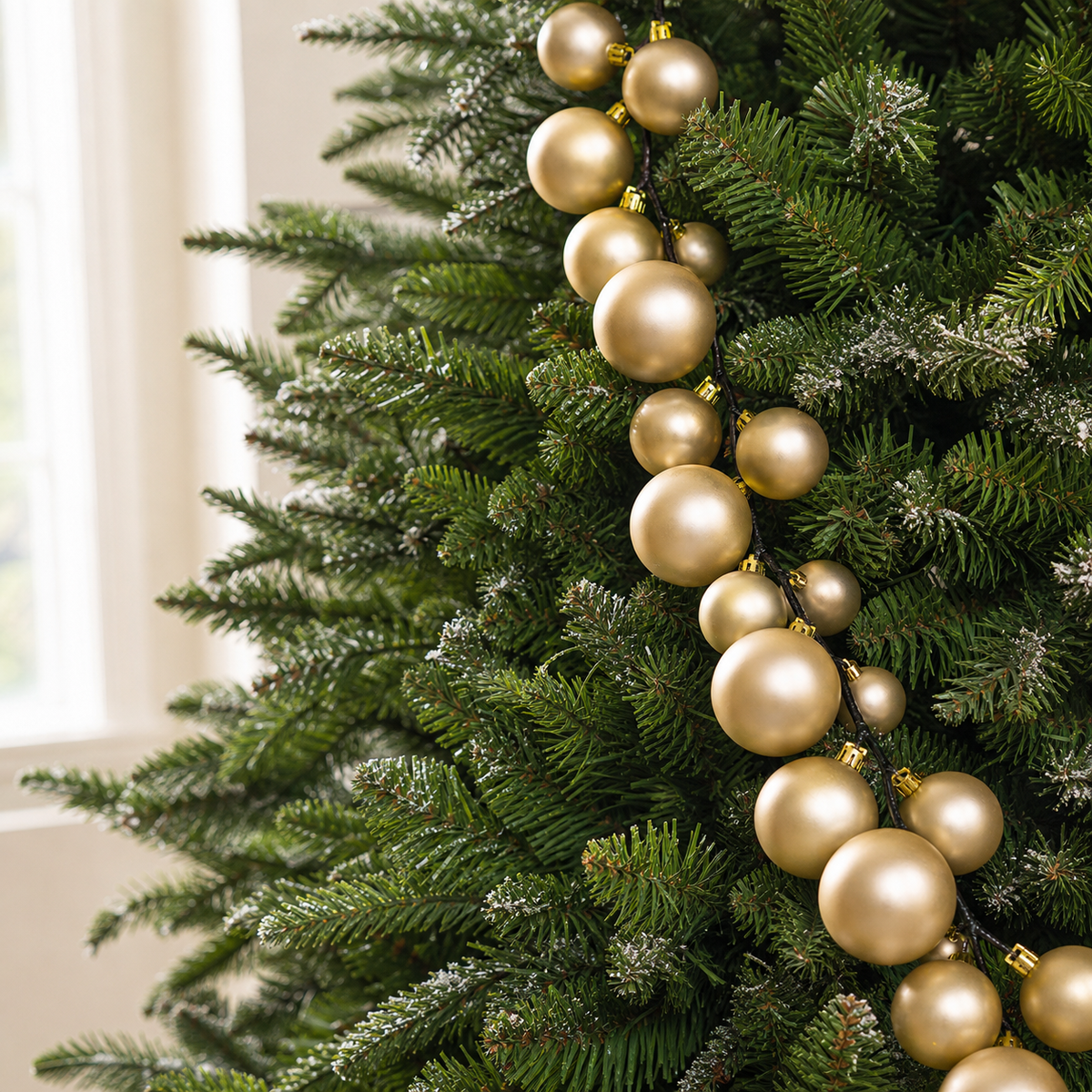 6 FT Pearl Ball Garland Shatterproof