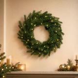 Grandis Wreath  Micro Warm White LED Battery Operated