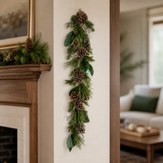 5 FT Pine & Magnolia Leaf Garland