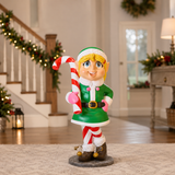 3 FT Elf Girl With Candy Cane