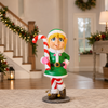 3 FT Elf Girl With Candy Cane