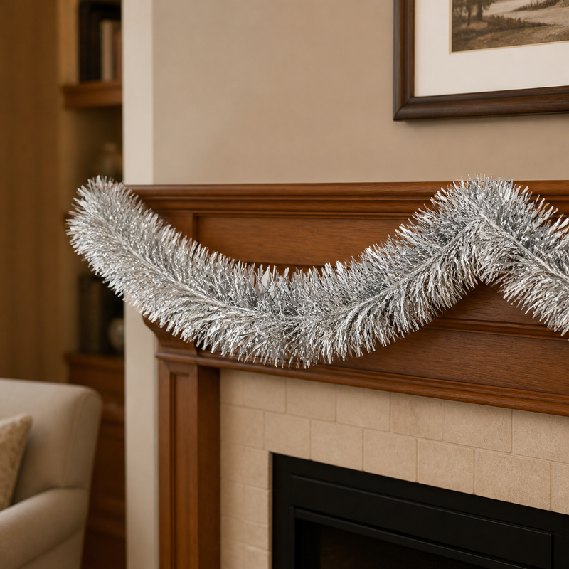 50 FT X 8" Tinsel Garland