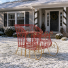 6 FT X 4 FT Red & Gold Sleigh