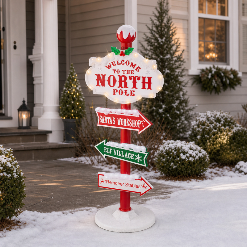 3 FT LED North Pole Sign