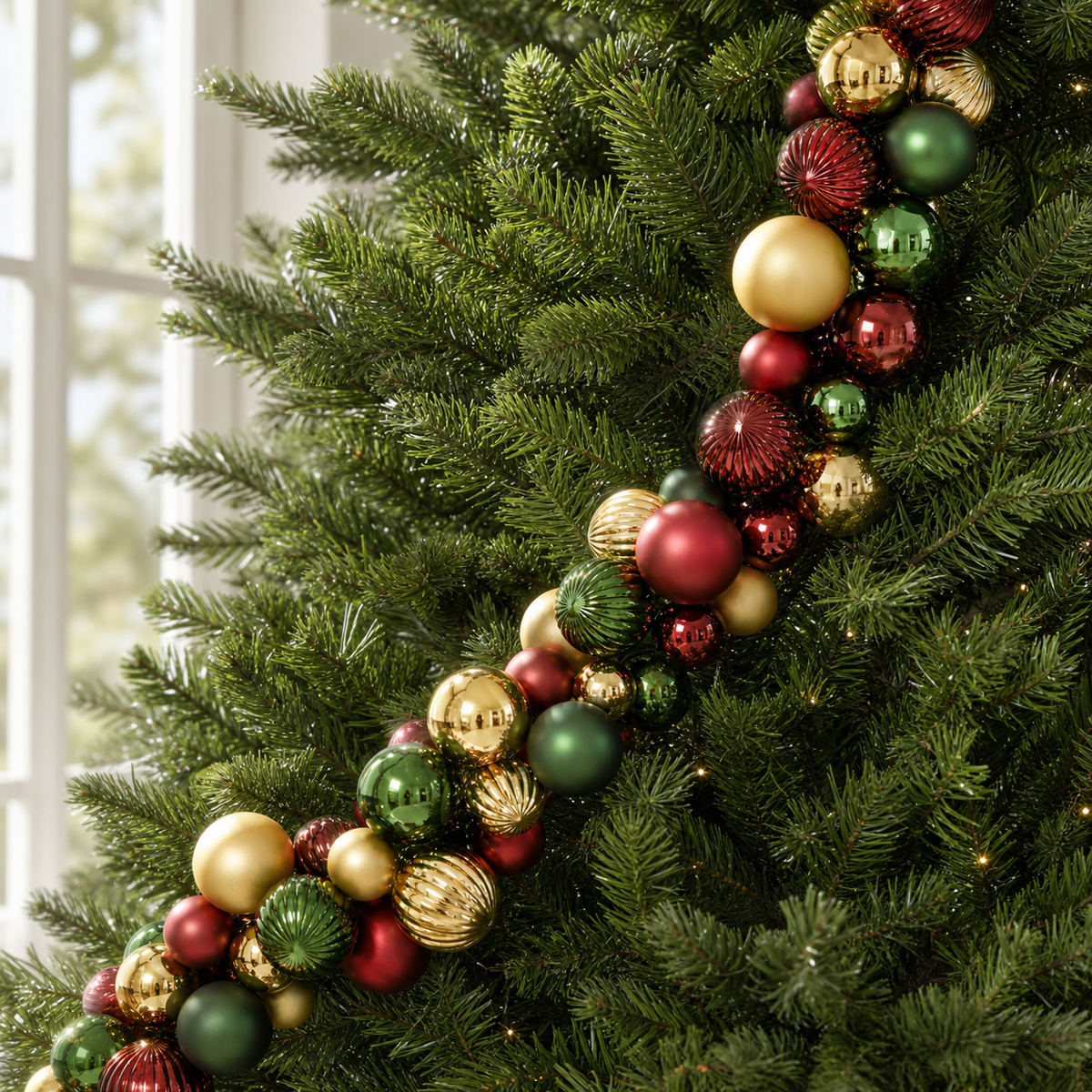 5.9 FT Multicolor Shiny & Matte Shatterproof Ball Garland