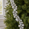 5.9 FT Silver Shiny & Matte Shatterproof Ball Garland