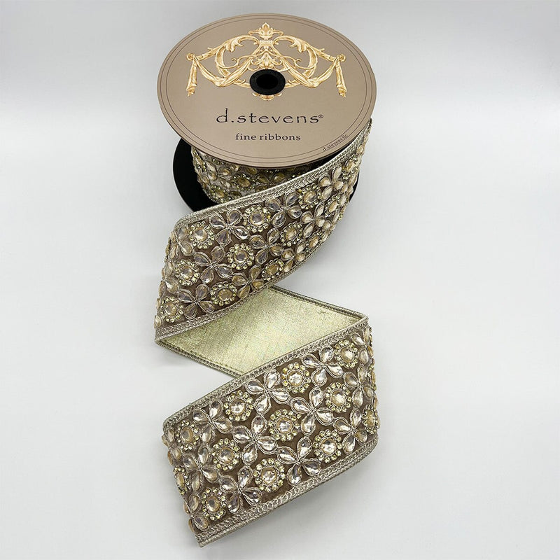 3" X 5YD Platinum Jewel Ribbon