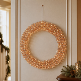 23" Rose Gold Wreath Micro Warm White LED