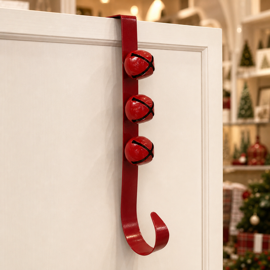 12" Red Jingle Bell Wreath Hanger