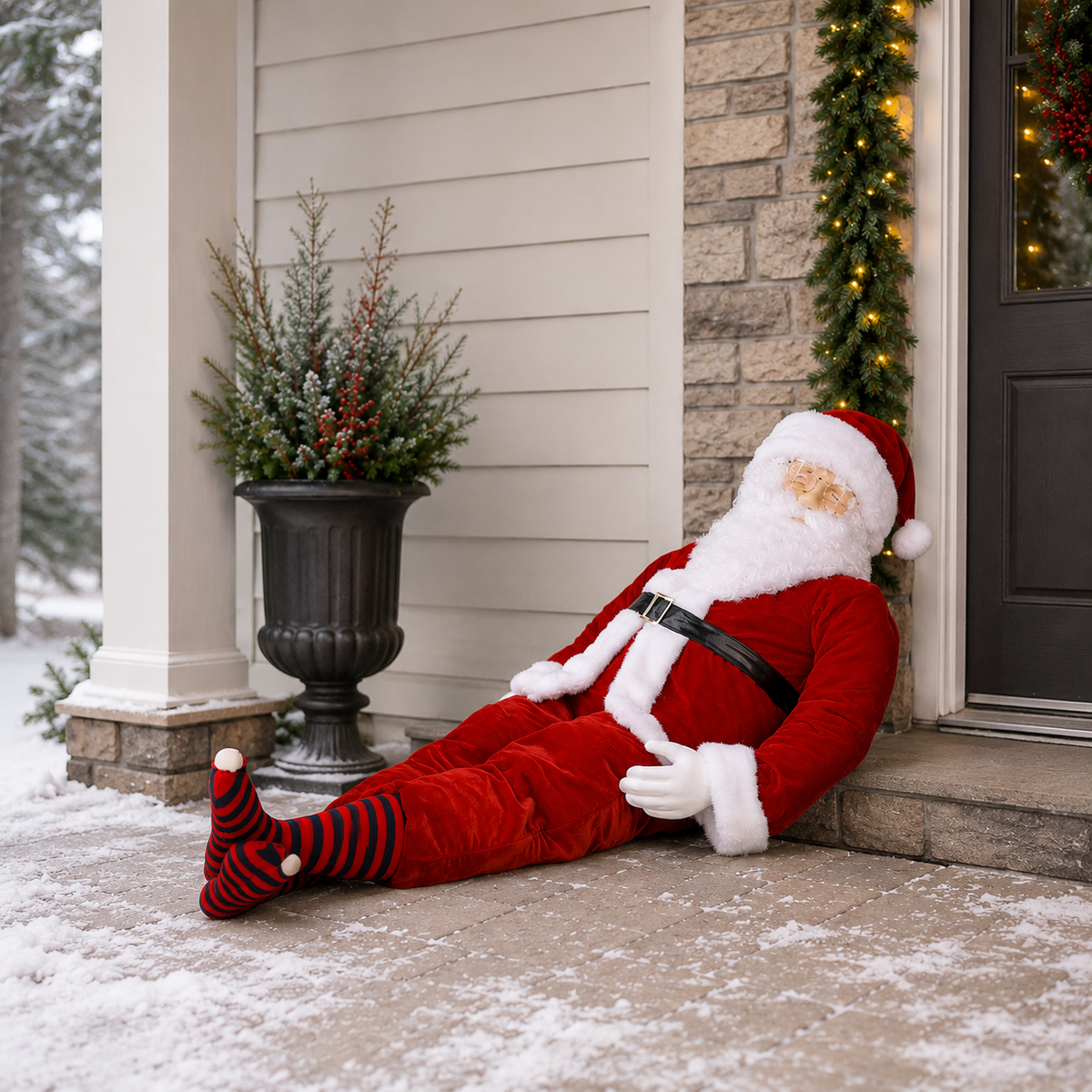 6 FT Santa Claus Leaning Back