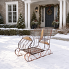 4 FT Copper Metal Sleigh
