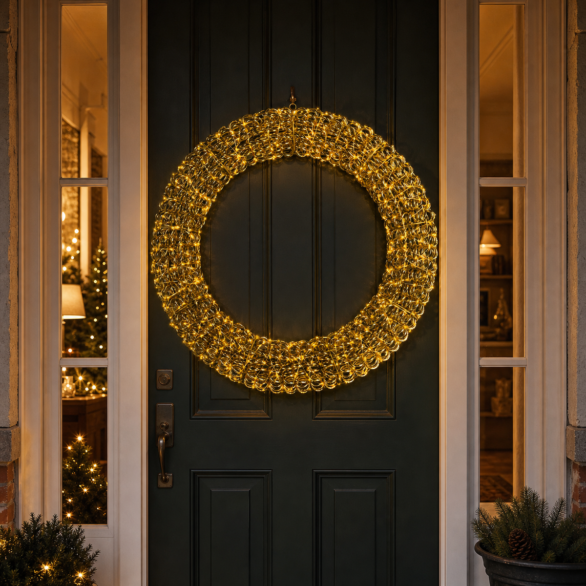 31" Gold Wreath Micro Classic Warm LED