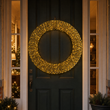 31" Gold Wreath Micro Classic Warm LED
