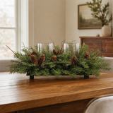10" X 27" Pine Cone Centerpiece Candle Holder