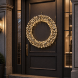 1.7 FT 600 Micro LED Warm White Gold Wreath